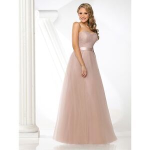 Da Vinci strapless sweetheart lace tulle Aline ball gown buff size 16W wedding